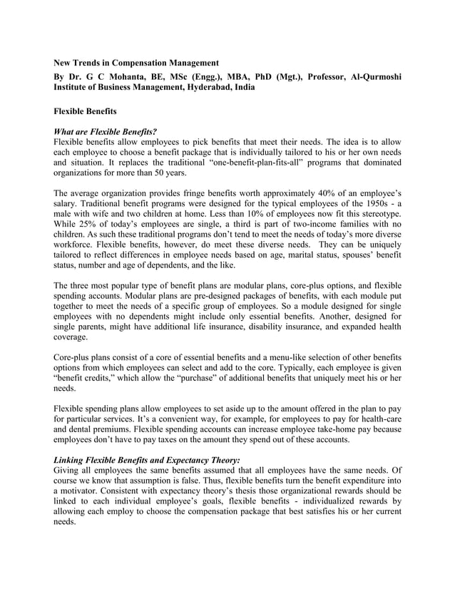 New trends in compensation management PDF