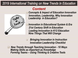 New Trends & Modern approaches in Education | PPT