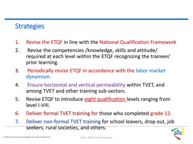 New TVET Policy & Strategy | PPT
