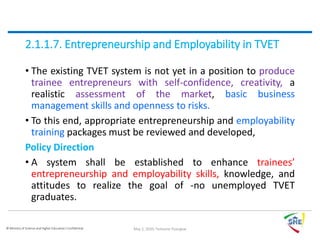 New TVET Policy & Strategy | PPT