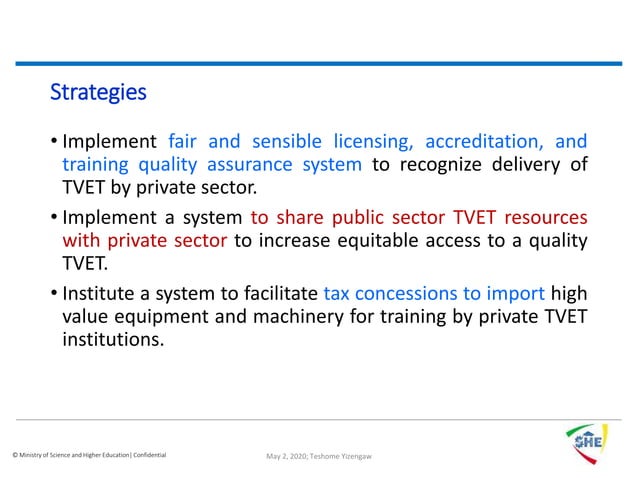 New TVET Policy & Strategy | PPT