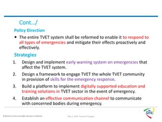 New TVET Policy & Strategy | PPT