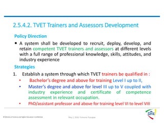 New Tvet Policy Strategy Ppt
