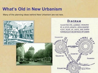 What’s Old in New Urbanism Many of the planning ideas behind New Urbanism are not new. 