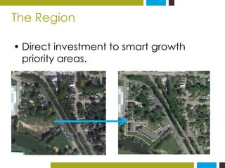 The Region 
• Direct investment to smart growth 
priority areas. 
 