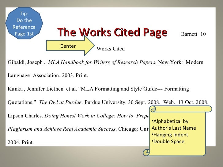 Mla handbook for writers of research papers bibliography format