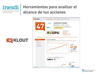 Herramientas para analizar el
alcance de tus acciones
 