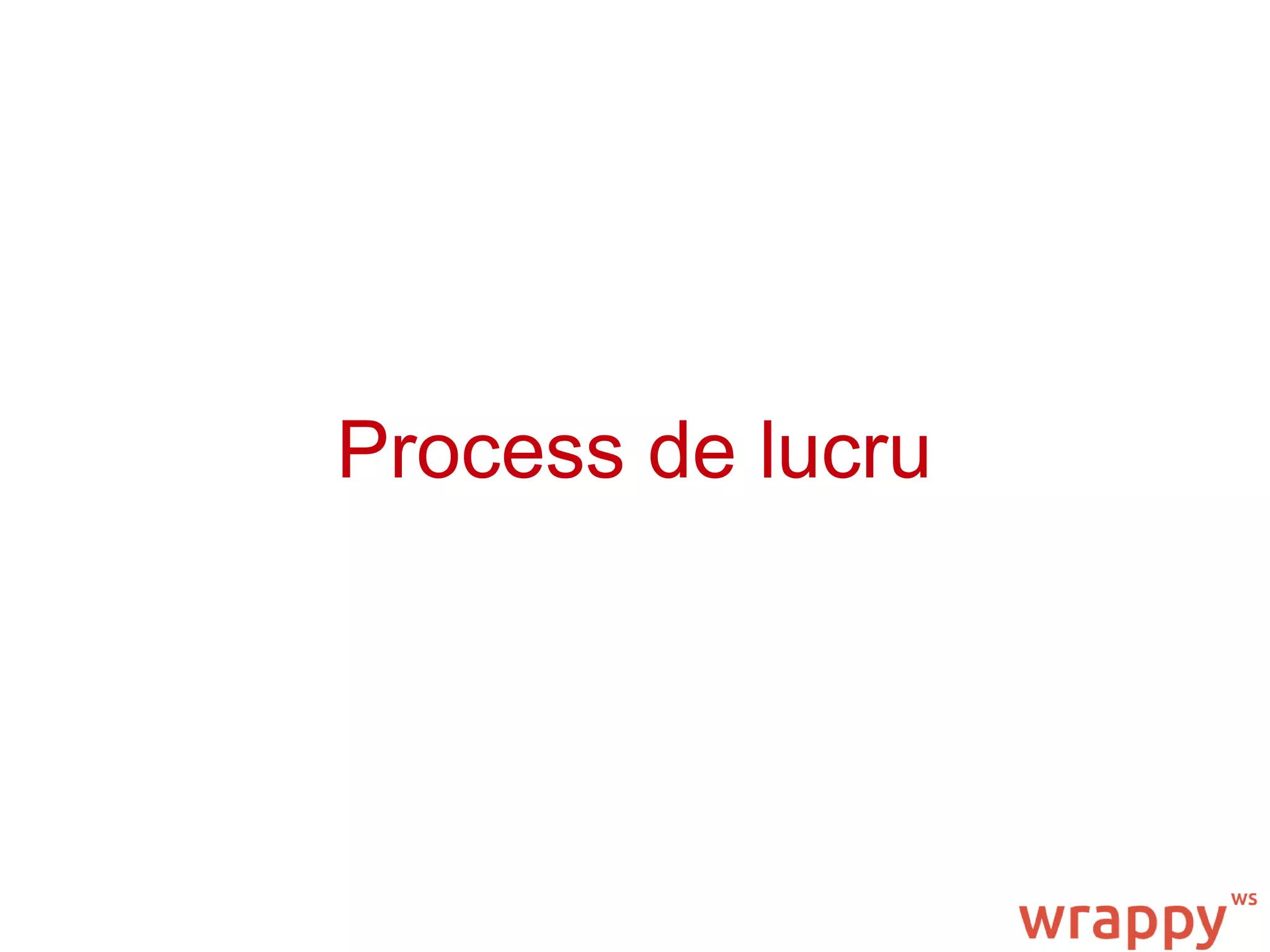 Process de lucru
 