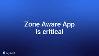 Zone Aware App
is critical
 