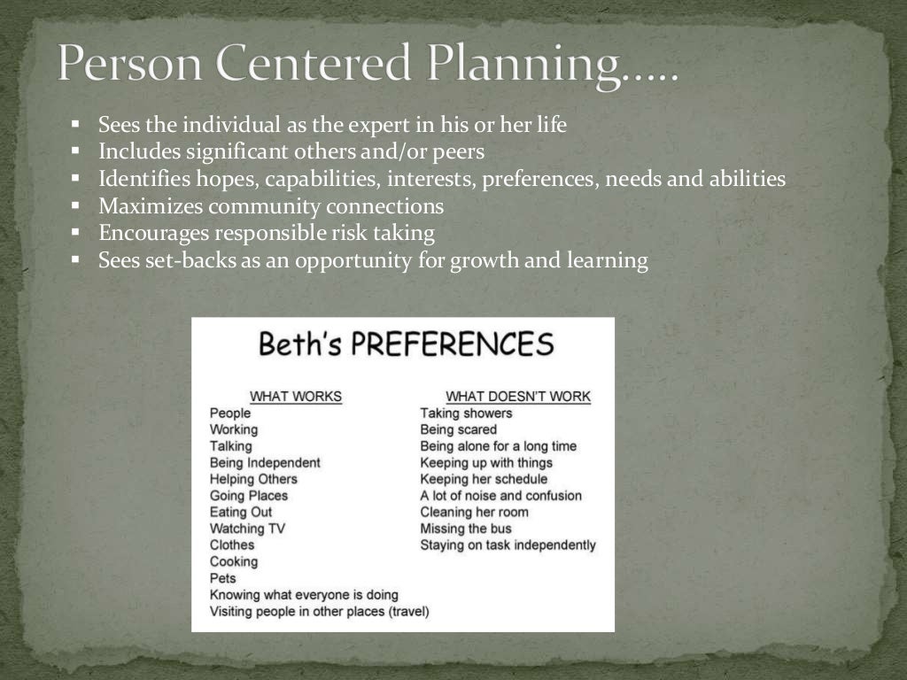 New ways to think about person centered goals and objectives