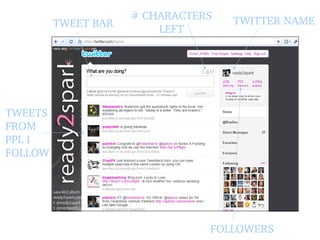 TWITTER NAME TWEET BAR # CHARACTERS LEFT TWEETS FROM PPL I FOLLOW FOLLOWERS 