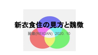 新衣食住の見方と魏徴
麗巌(REIGAN)　2020．10
 