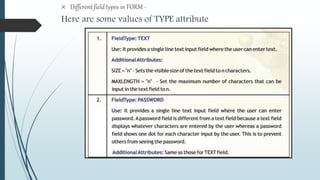 Web Application and HTML Summary | PPTX