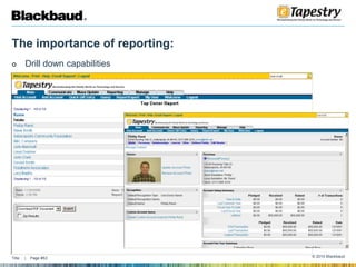 The importance of reporting: