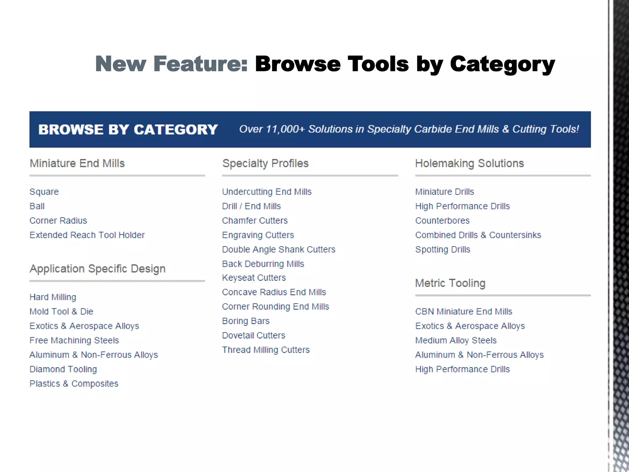 with quick-link panels.Access important items
 