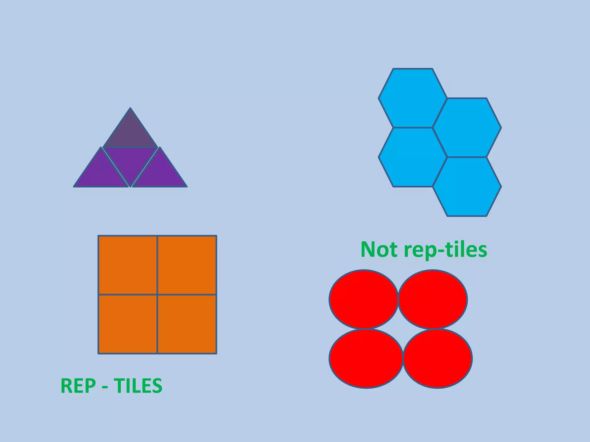 Not rep-tiles

REP - TILES

 