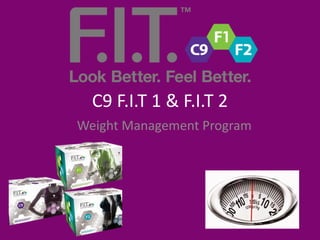 C9 F.I.T 1 & F.I.T 2
Weight Management Program
 