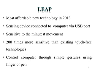 Leap Motion seminar presentation ppt | PPTX