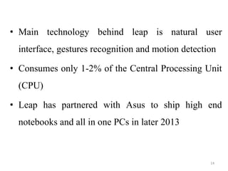 Leap Motion seminar presentation ppt | PPTX