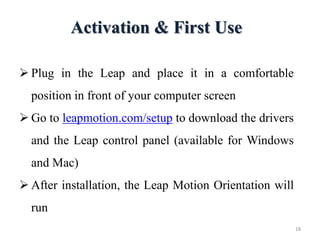 Leap Motion seminar presentation ppt | PPTX