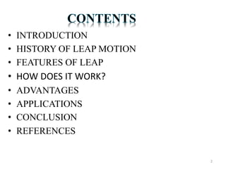 Leap Motion seminar presentation ppt | PPTX