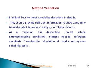 New WHO Guidance on Analytical Method Validation | PPTX