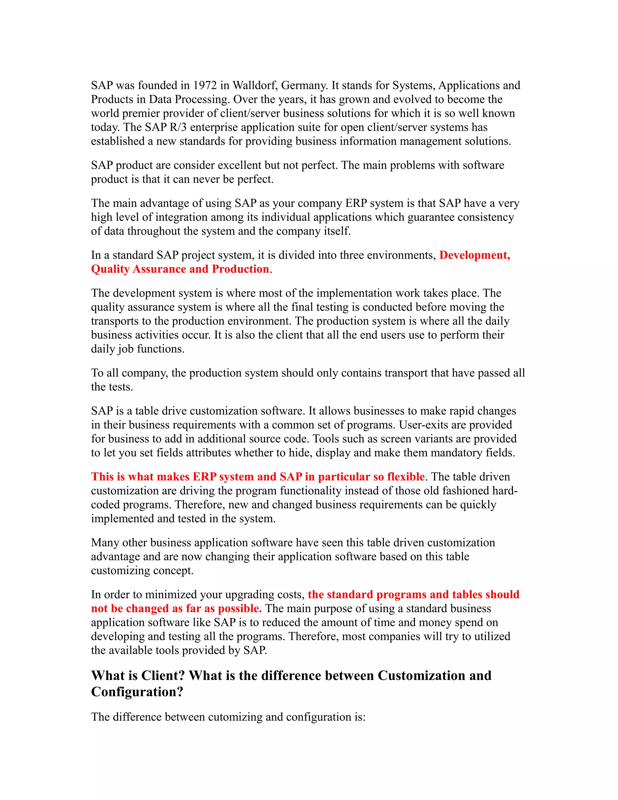 sap introduction | PDF