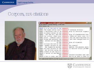 Corpora, not citations 