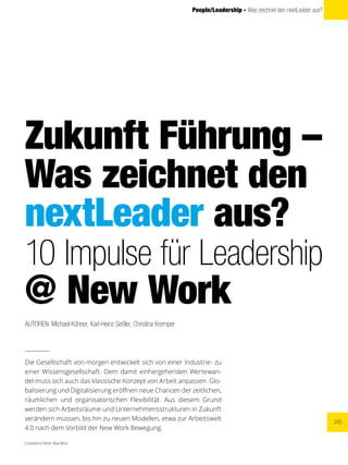 New Work Impulse Teil 2 - Zwischen „Next Work“ und Gesellschaft 4.0 - Treiber, Paradigmen, Lösungen und Vorgehen (Competence Book Nr. 18) 