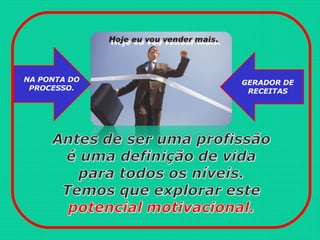 NA PONTA DO
PROCESSO.
GERADOR DE
RECEITAS
 
