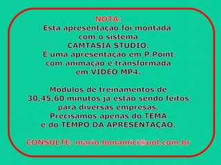 New workshop imersão