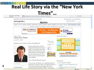 Real Life Story via the “New York Times”… 