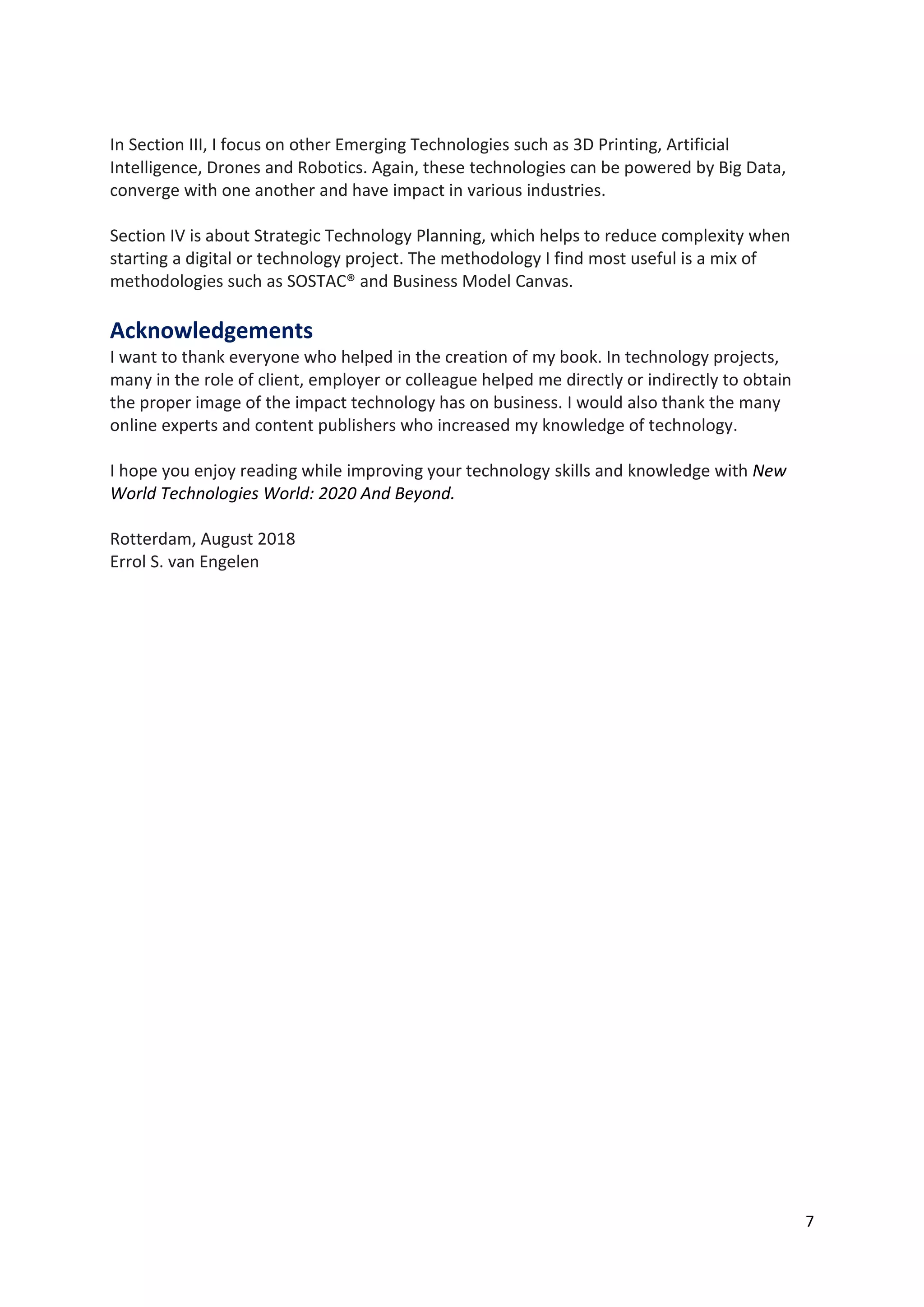 New World Technologies 2020 and Beyond - Preview | PDF