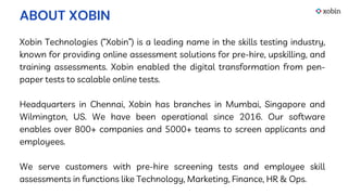 Xobin Assessment for Hiring Talents | PDF