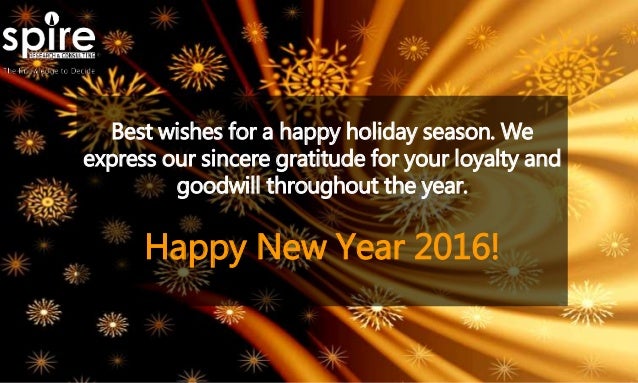 spire wishes everyone a