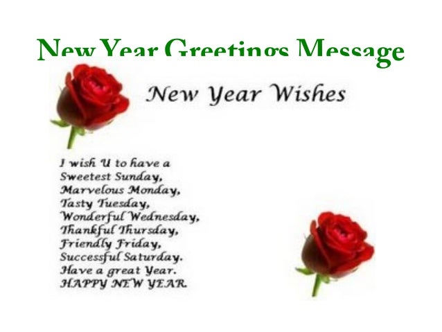 new year greetings message