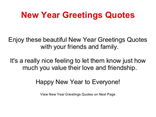 New Year Greetings Quotes