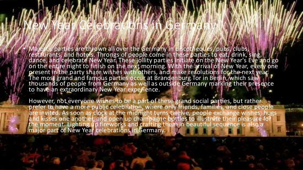 New year in germany