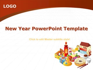 New Year PowerPoint Template Click to edit Master subtitle style! 