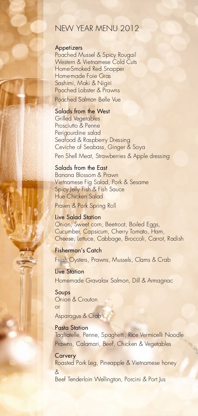 Festive dining at resorts world sentosa: fine-dining christmas and new year’s eve menus in singapore La Residence Hotel & Spa - New Year's Eve Program