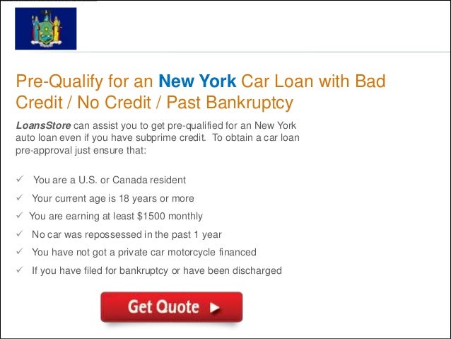 Auto Loans for Bad Credit in New York