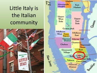 Little Italy is the Italian community