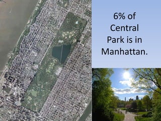 6% of Central Park is in Manhattan.