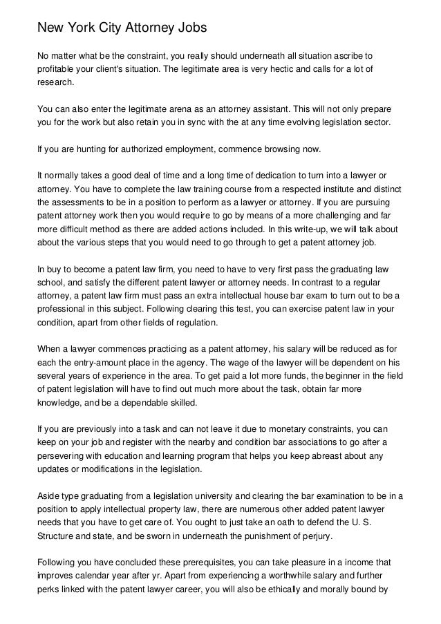 New York City Attorney Jobs