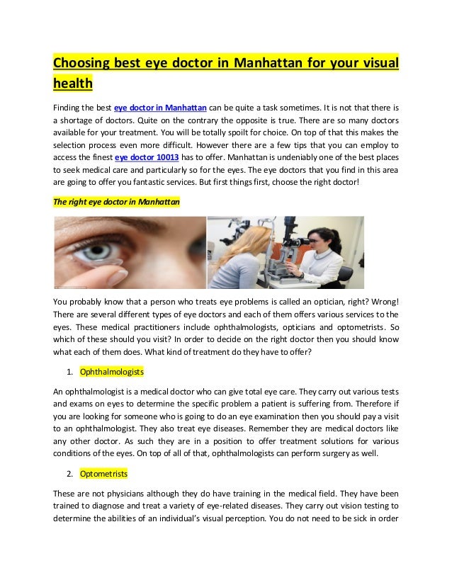 New york eye doctor