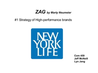ZAG  by Marty Neumeier #1 Strategy of High-performance brands Com 459 Jeff McNeill Lyn Jang 
