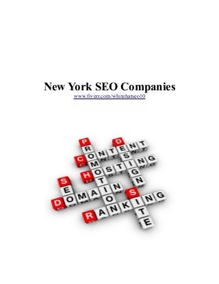 New York SEO Companies
www.fiverr.com/whitehatseo10
 