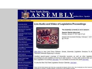 New york state legislative history PPT