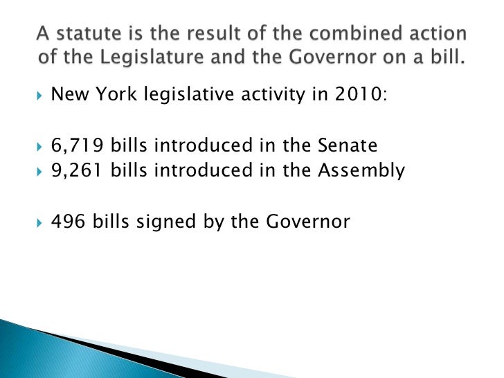 New york state legislative history