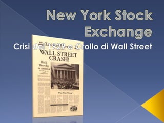 crollo di wall street